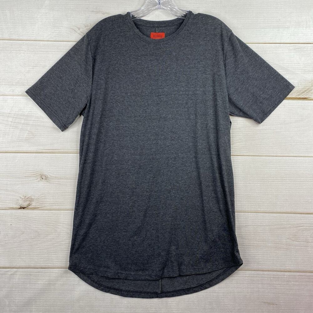 Killion Mens T Shirt Sz M Gray Short Sleeve Crew Neck Classic Minimalist Cotton